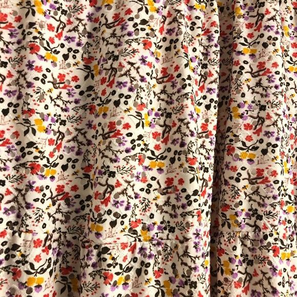 Indigo Rose Floral Pleated Lines Skirt Size XL - Picture 3 of 6